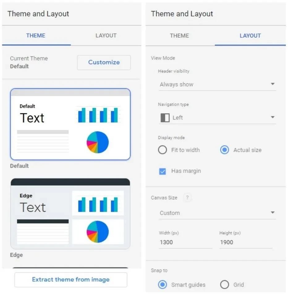 Theme layout