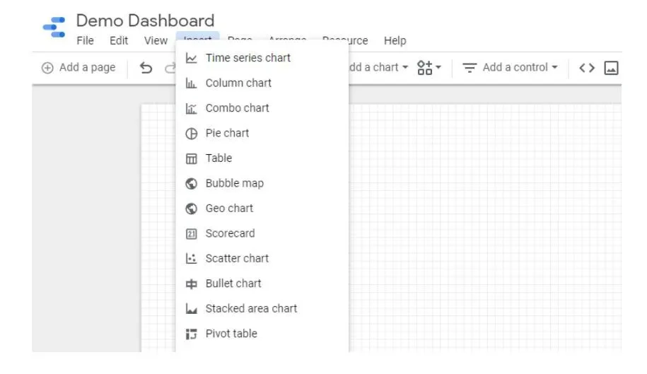 Insert charts